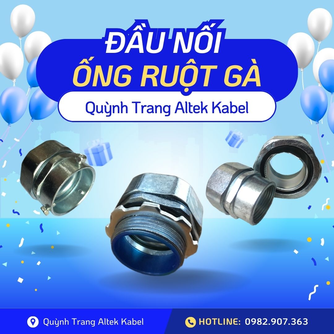 Phụ kiện đầu nối ống ruột gà: ren trong, ren ngoài, không răng, khớp nối ống, đầ
